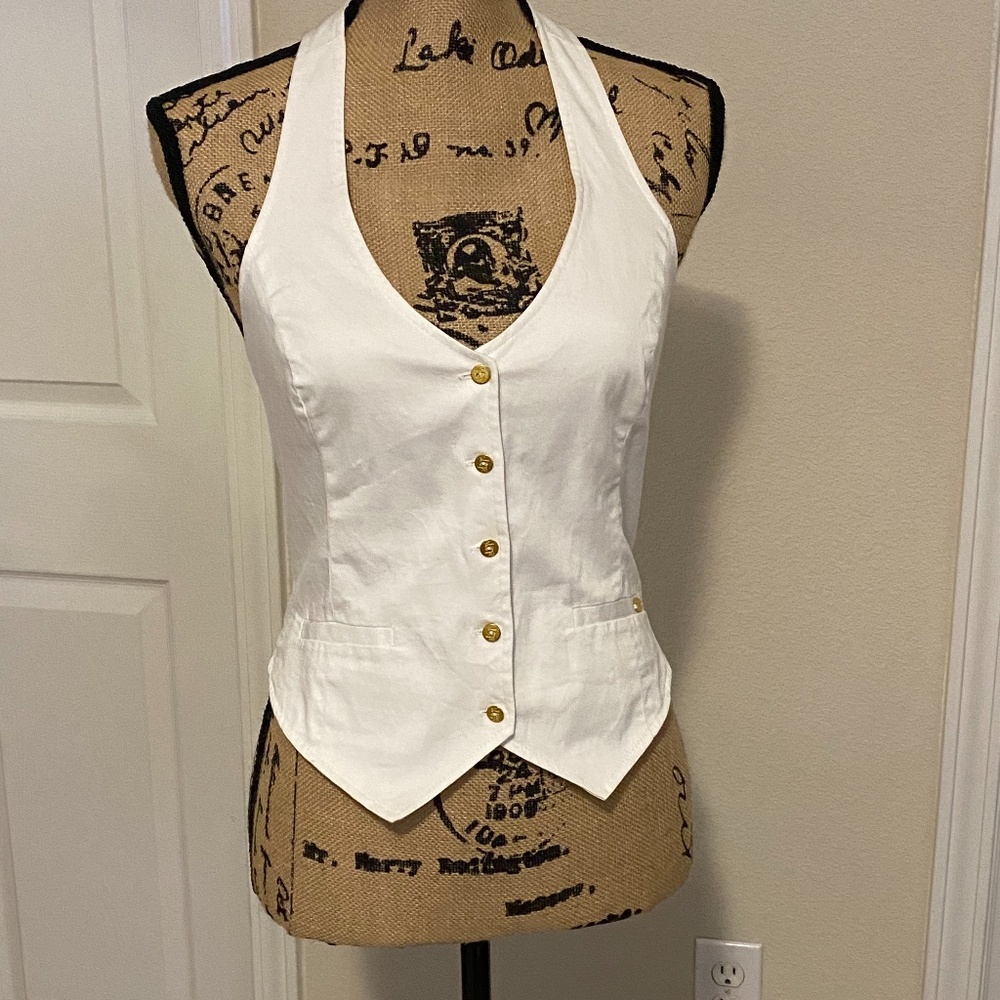 GUESS WHITE VEST SIZE M